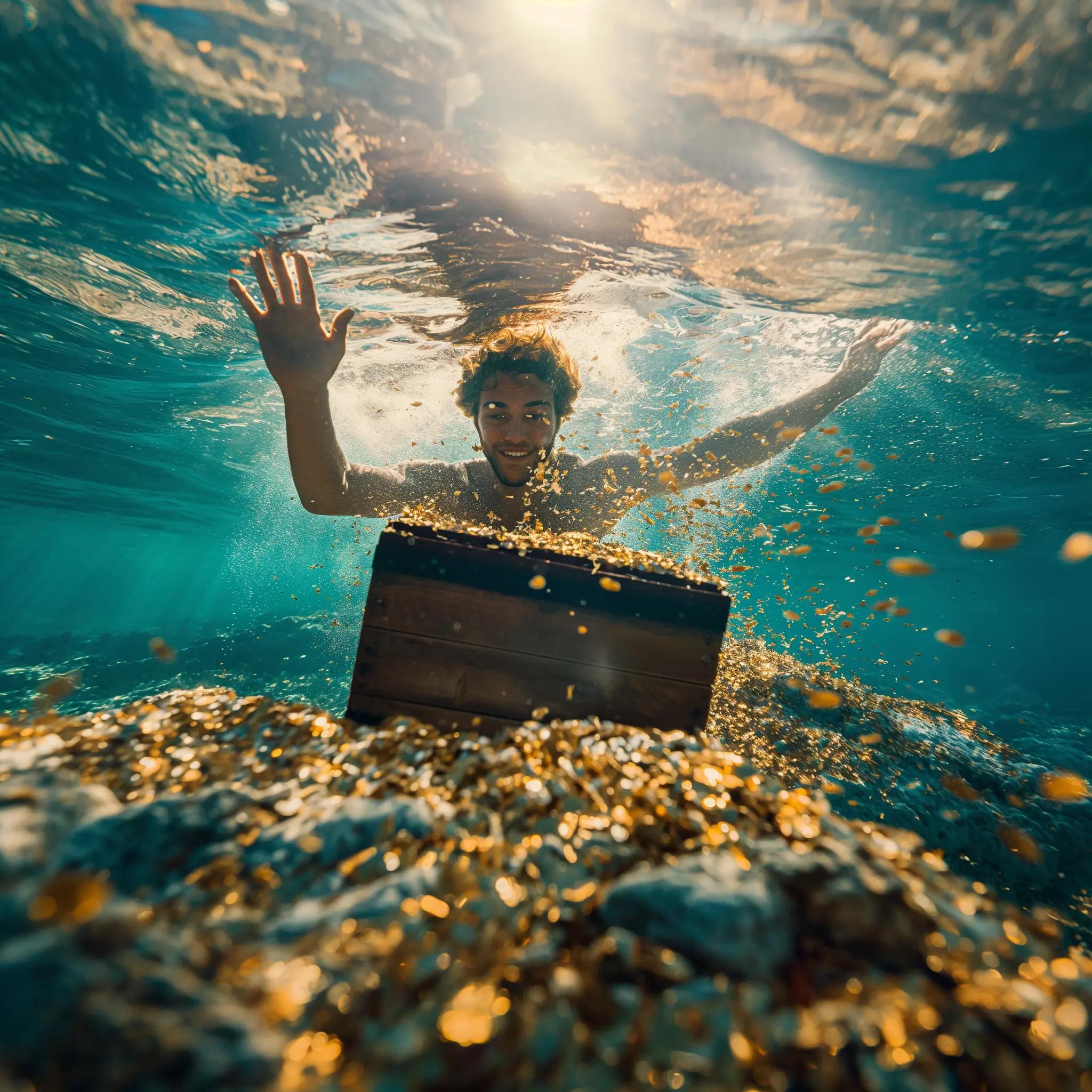 Man with treasures