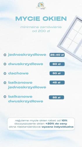 Mycie okien i przeszkleń - dla domów i firm