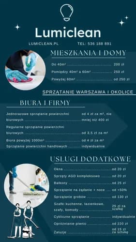 Sprzątanie biur i powierzchni handlowych - Warszawa i okolice