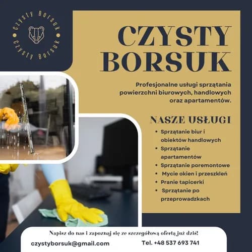 Usługi sprzątania - biur, lokali