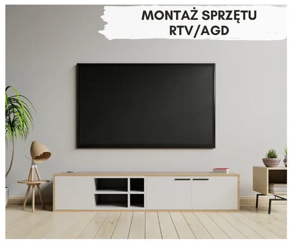 Montaż uchwytów TV stałych i regulowanych