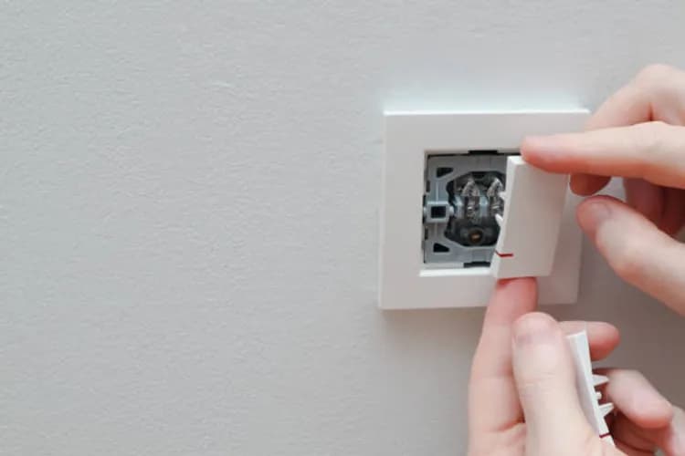 Elektryk z narzędziami – wymiana włączników na miejscu