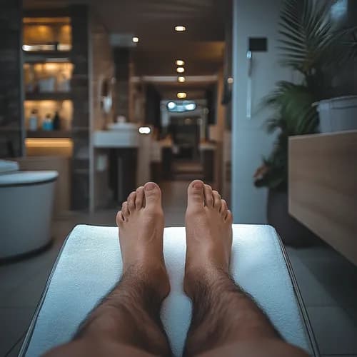 Higieniczny pedicure dla mężczyzn