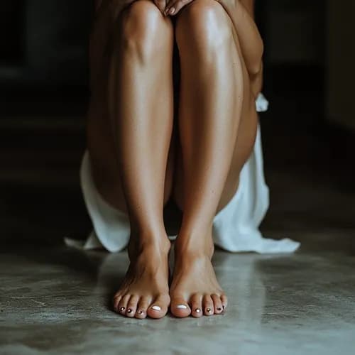 Zabieg nawilżający skórę stóp i pielęgnujący palce.