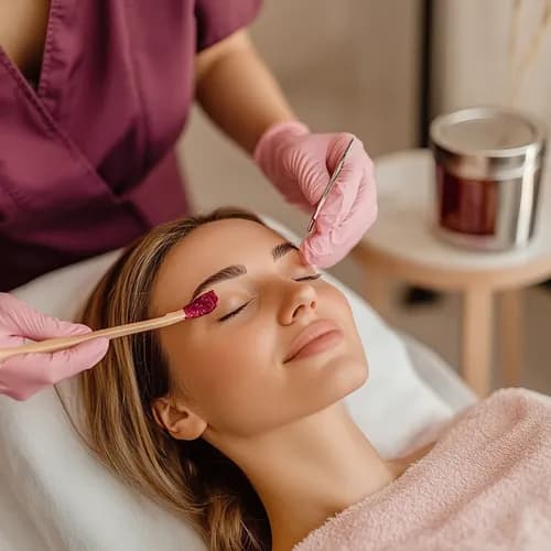 Брови воском: красота и точность