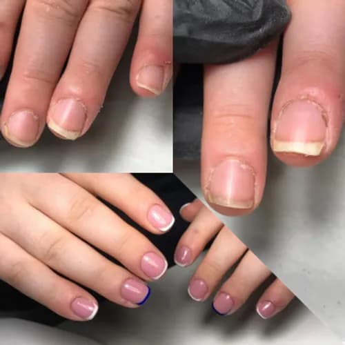 Manicure sprzętowy z połyskiem