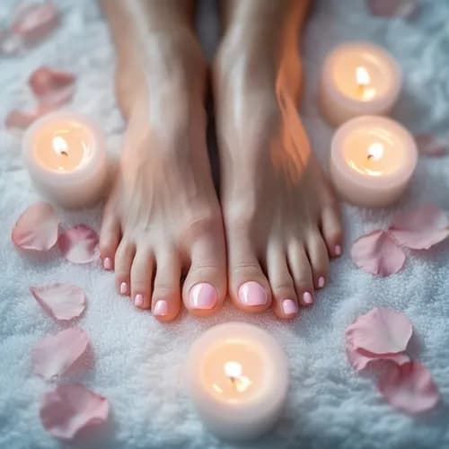 Классический лак на ногтях ног