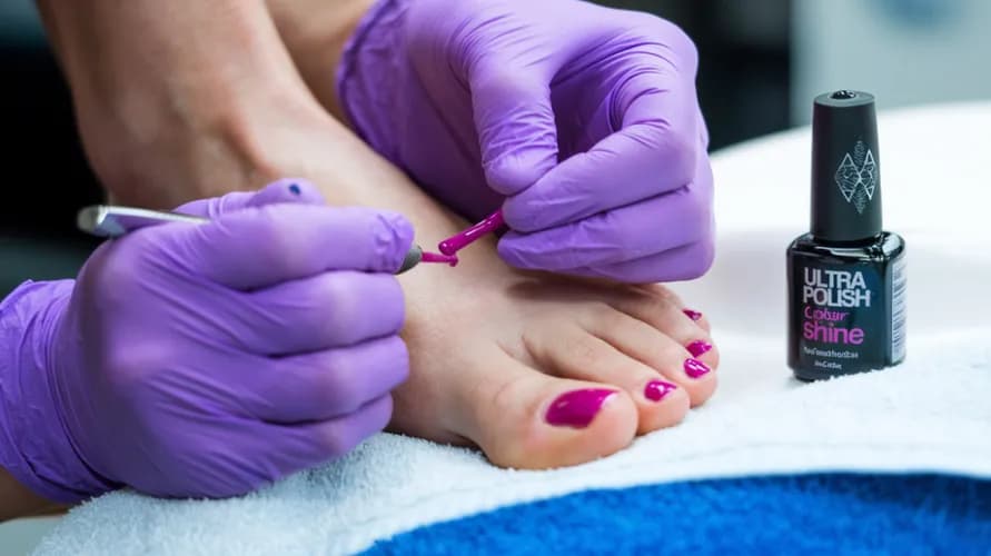 Модные ногти с лаком