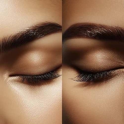 Окрашивание бровей в технике градиент