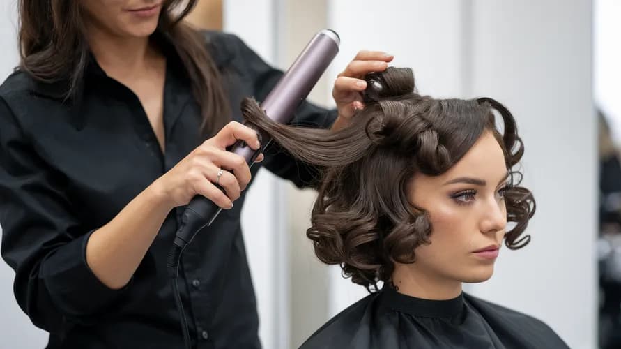 Zwiększanie objętości loków lokówką na gorąco