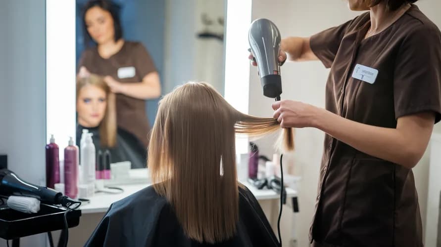 Modelowanie włosów suszarką do włosów
