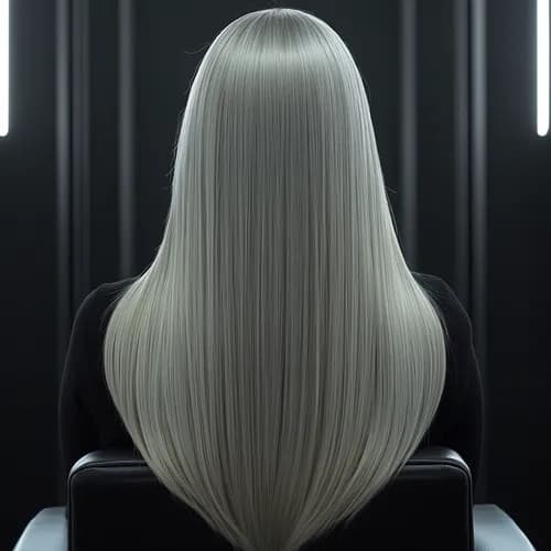 Delikatna koloryzacja siwych włosów