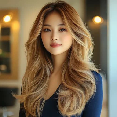 Balayage na cienkich pasmach