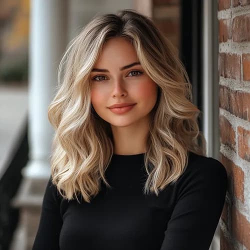 Классический балаяж на тёмную базу
