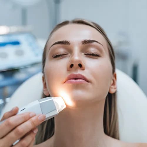 Depilacja laserowa delikatnej skóry podbródka