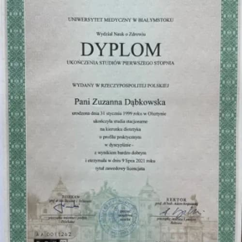 Dietetyk: opracowanie indywidualnego menu na tydzień