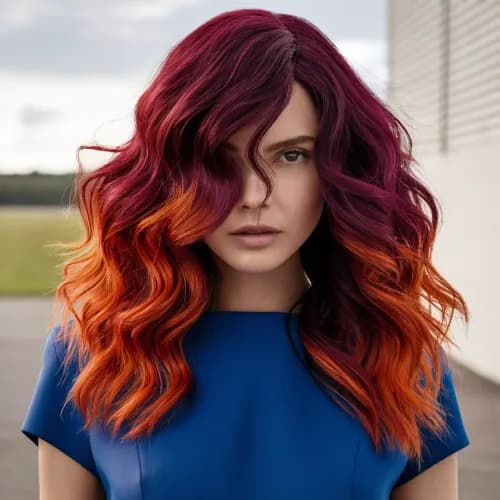 Гармонійний результат фарбування в техніці омбре