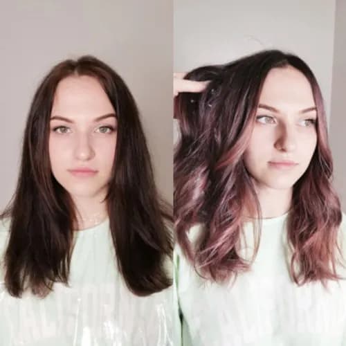 Delikatny gradient na włosach