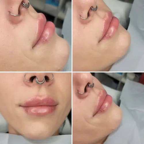 Tatuaż ust z rozprowadzaniem