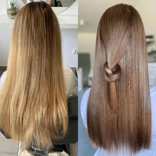 Jednokolorowa transformacja włosów