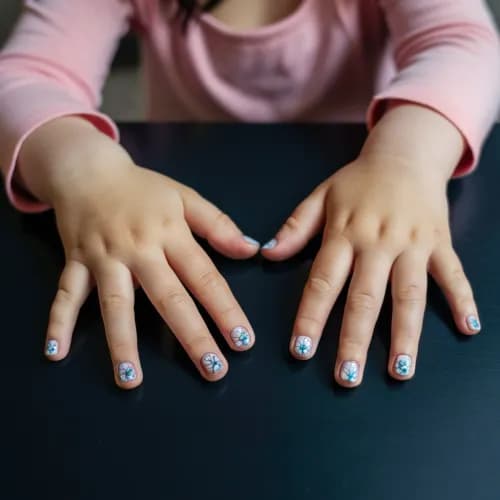 Delikatny manicure dla małych księżniczek