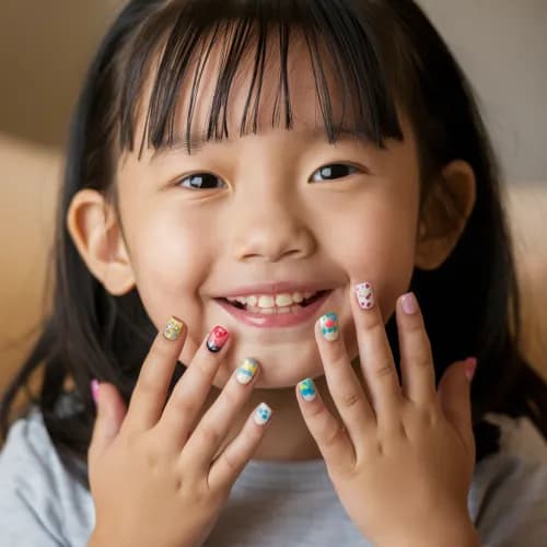 Bezpieczny i kolorowy manicure dziecięcy