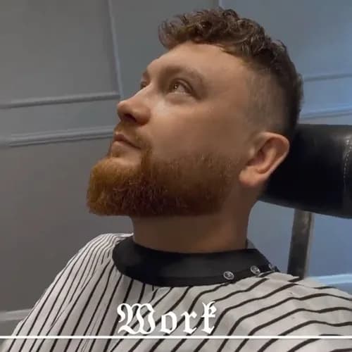 Modelowanie konturu brody i wąsów