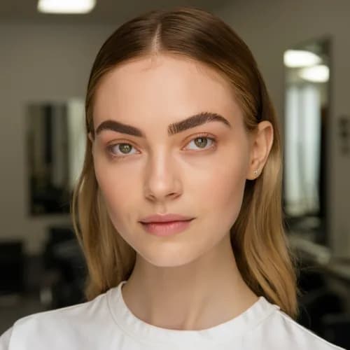 Преображение бровей хной. Индивидуальный подбор оттенка