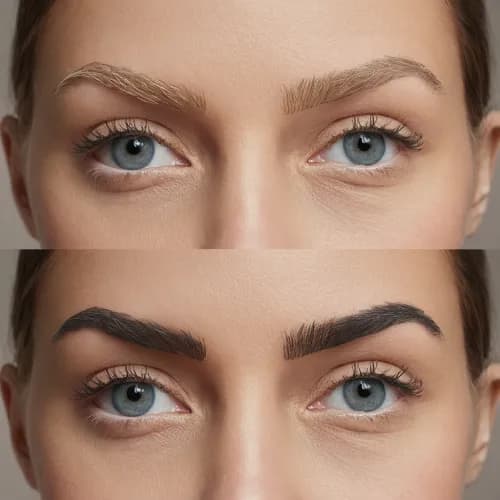 Stylizacja brwi henną. Wszystkie odcienie dostępne