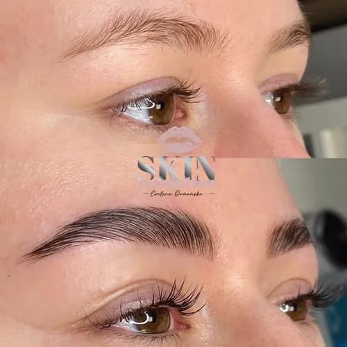 Bezamoniakowa koloryzacja brwi henną. Intensywny kolor